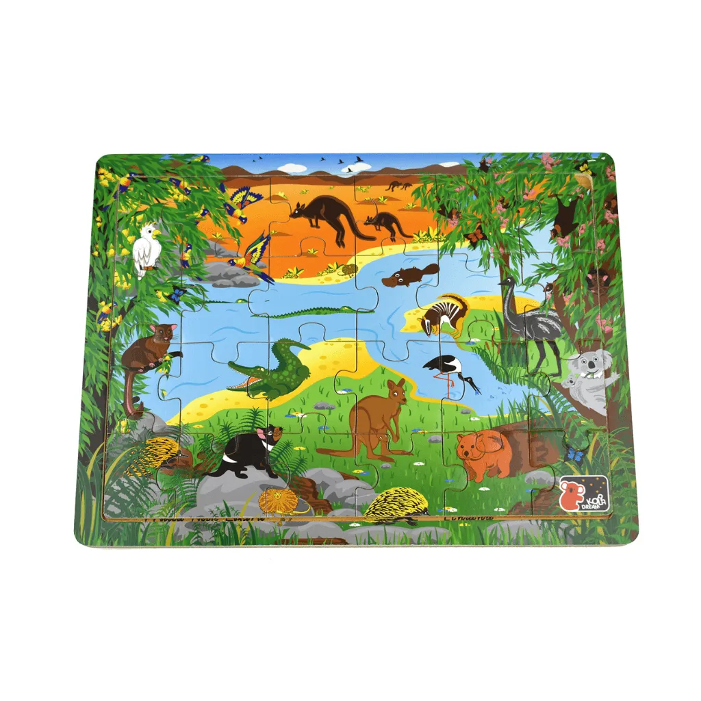 Australian Animals and Names Jigsaw Puzzle