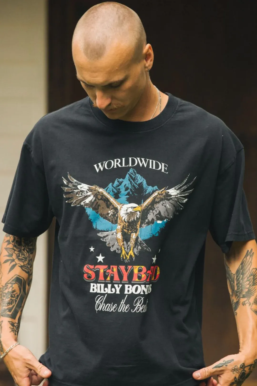 BILLY BONES CLUB CHASE THE BEAST TEE - VINTAGE BLACK