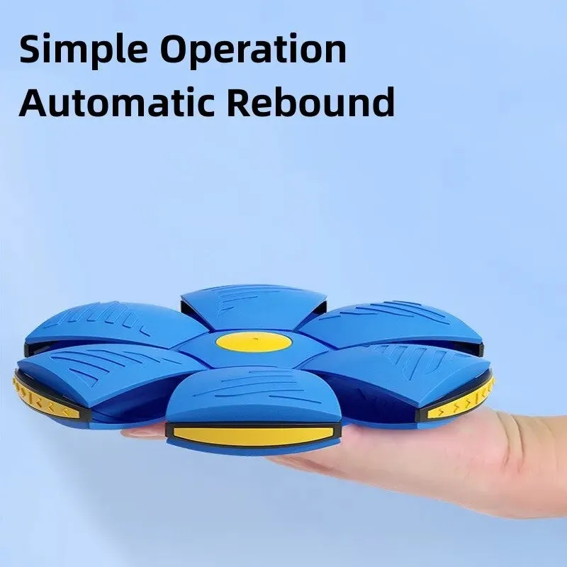 Blue Flying Saucer Ball Outdoor Parent Child Toy for Foot Magic Deformation and Decompression