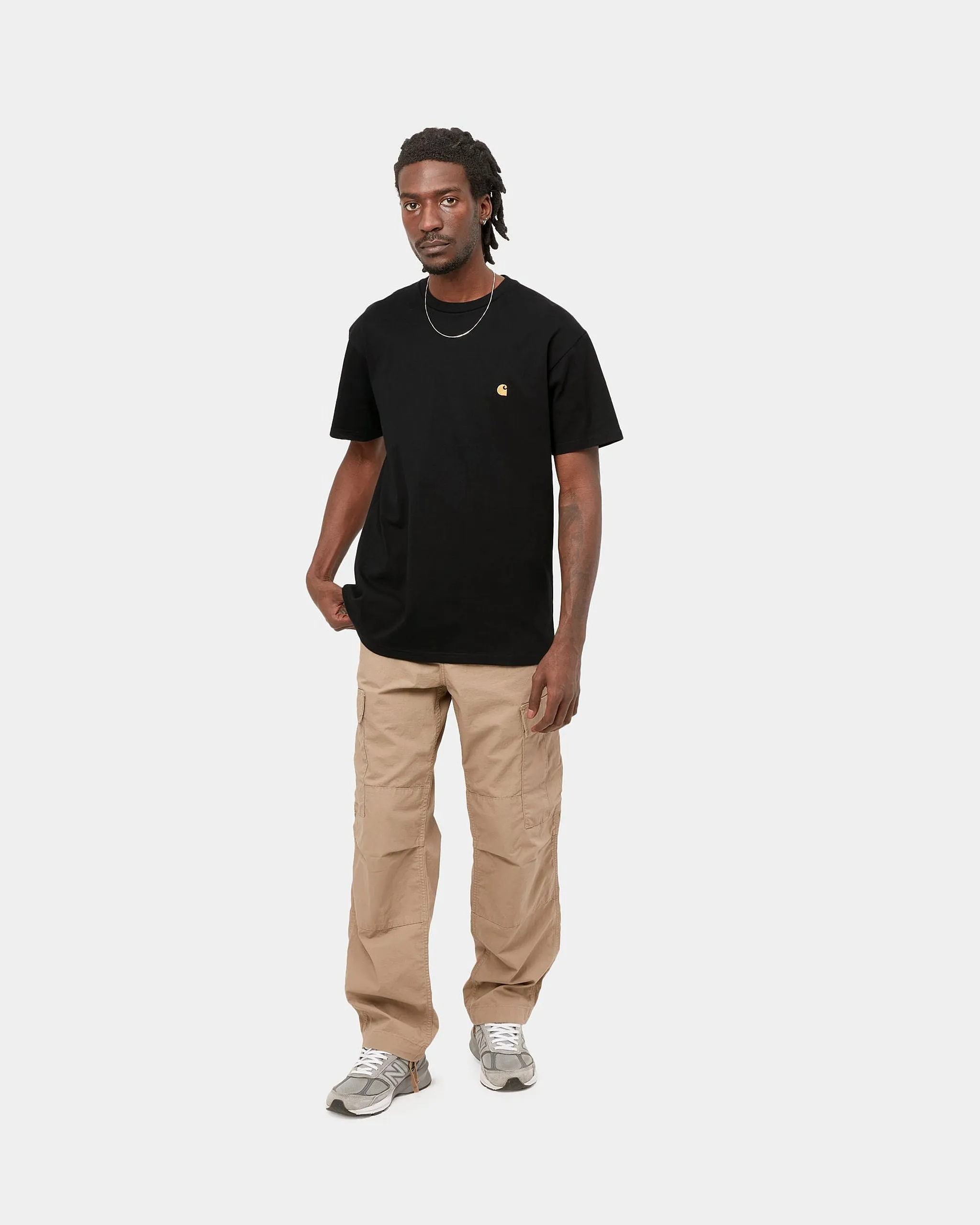 Carhartt WIP S/S Chase Tee - Black / Gold