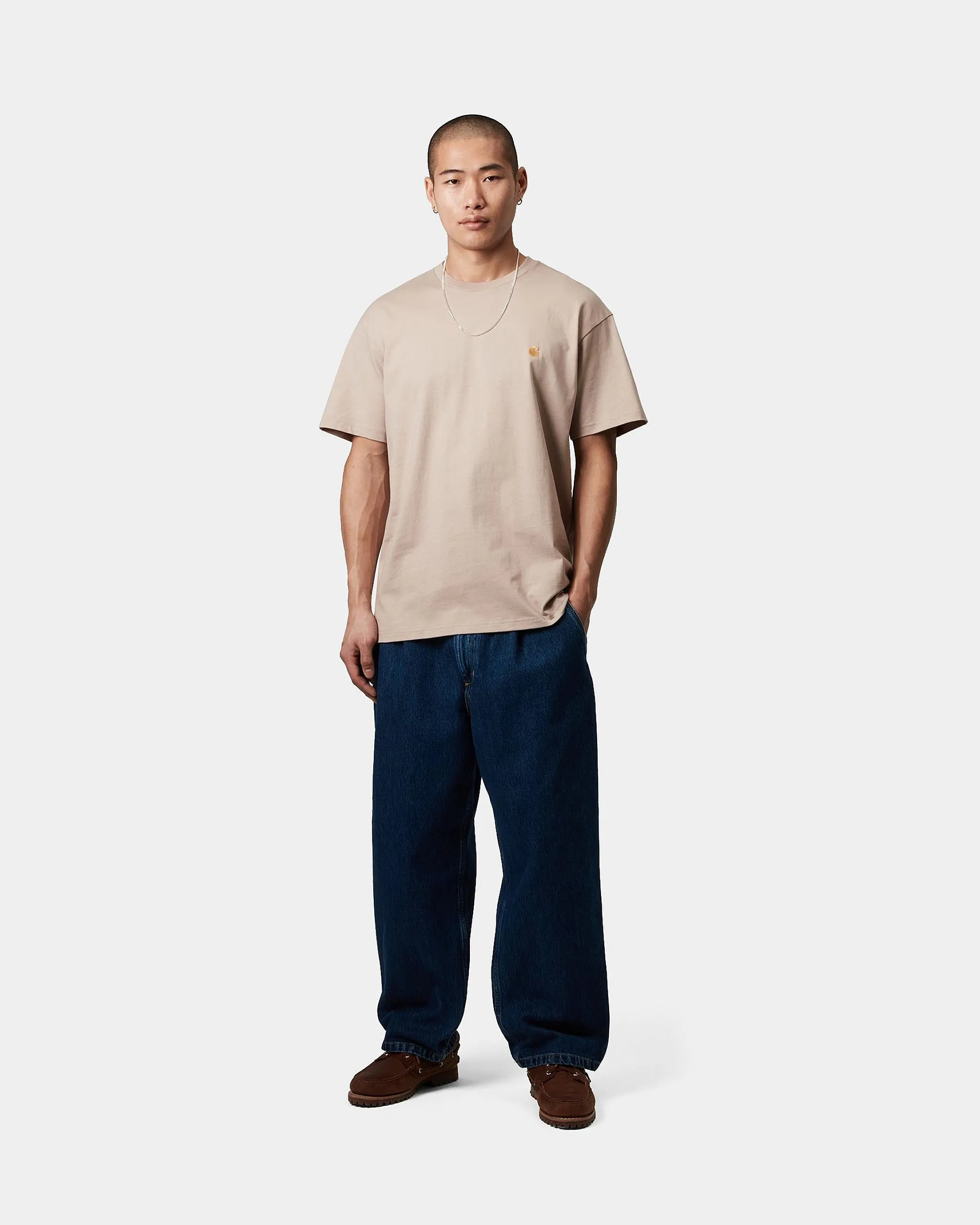 Carhartt WIP S/S Chase Tee - Dusky Beige / Gold