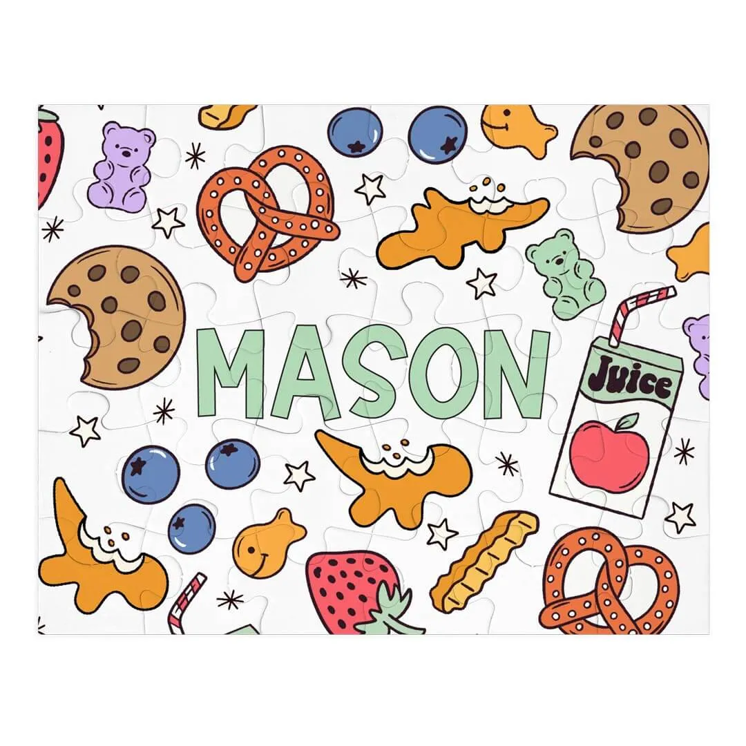 Kids Personalized 30 Piece Puzzle | Snack Time