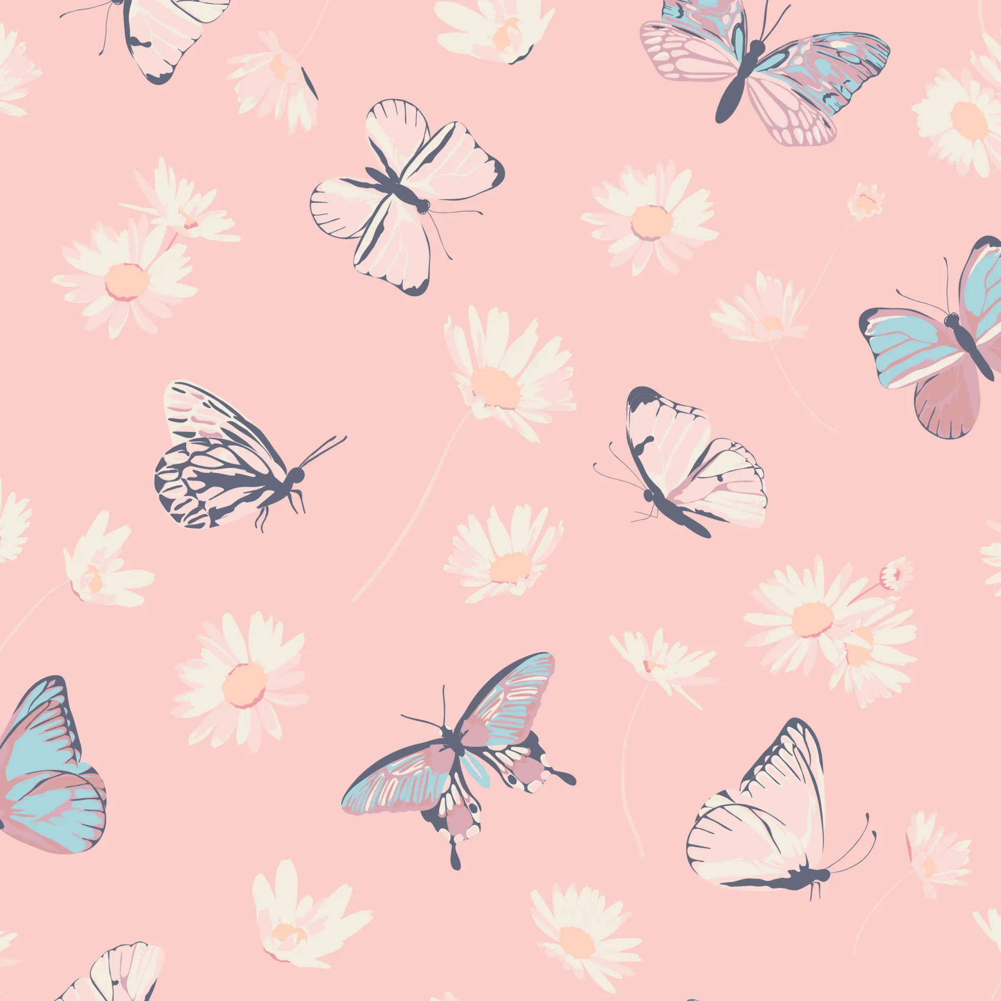 Pink Butterfly Daisy Bamboo Knotted Baby Gown