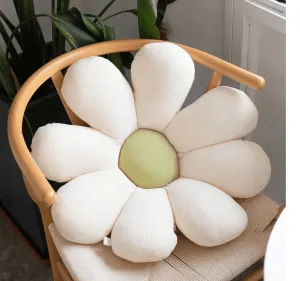 Plush Corduroy Flower Cushion