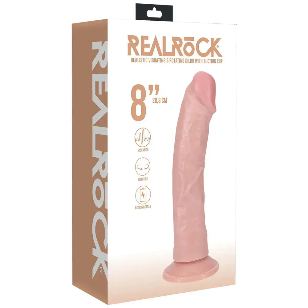 REALROCK 20cm Vibrating   Rotating Cock -