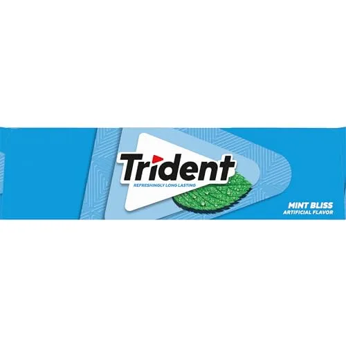 Trident Mint Bliss Sugar Free Gum, 12 Packs of 14 Pieces (168 Total Pieces)