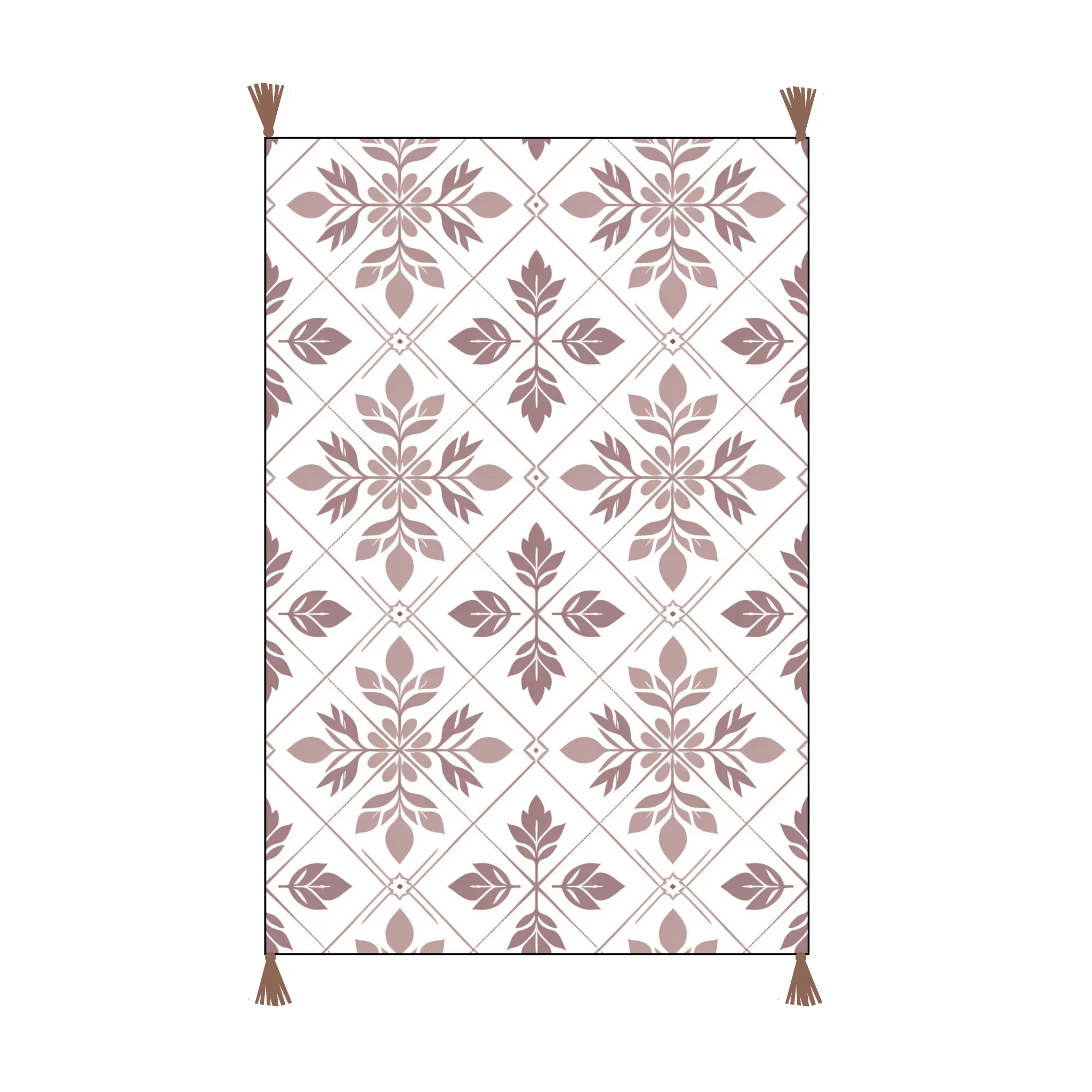 Vintage Mauve Bohemian Embroidered Cotton Bedding Throw Cushion